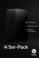 5‑Pack iPhone 16 Panzerglas 9H HD Klar – Schutzfolie